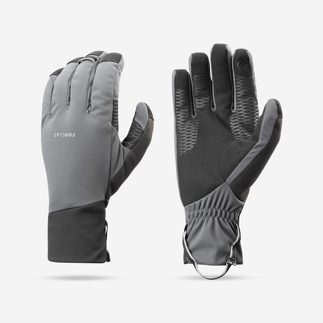 Adults’ windproof tactile trekking gloves, MT900 - Grey — تصویر 1