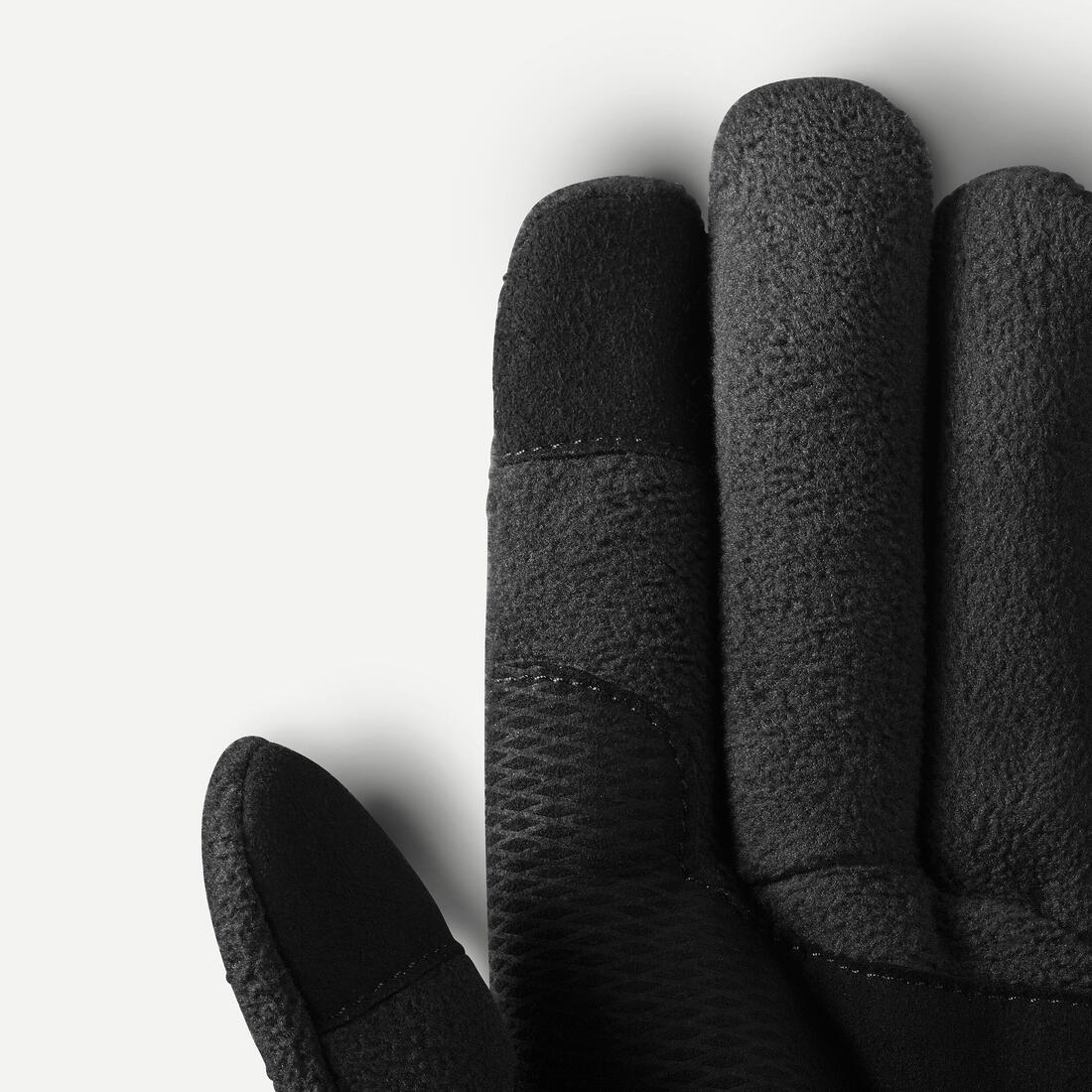 Adult mountain trekking fleece gloves - MT500 Black — تصویر 4