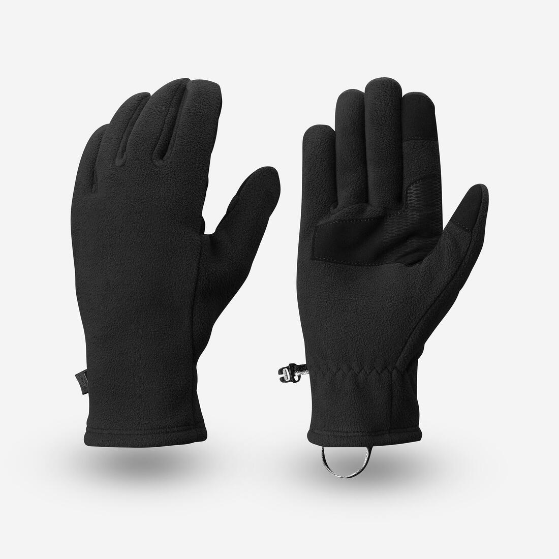 Adult mountain trekking fleece gloves - MT500 Black — تصویر 1