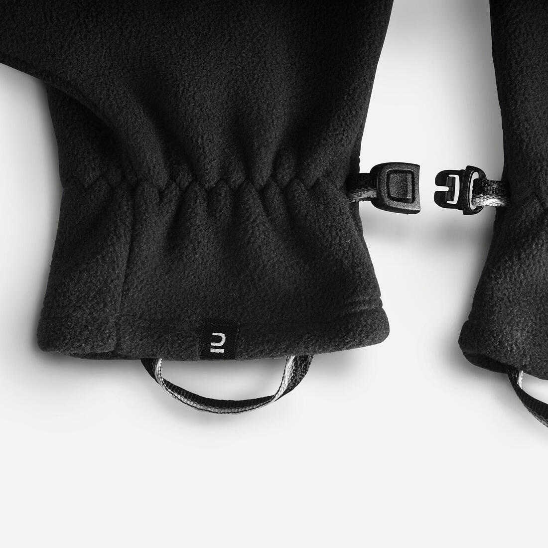 Adult mountain trekking fleece gloves - MT500 Black — تصویر 5