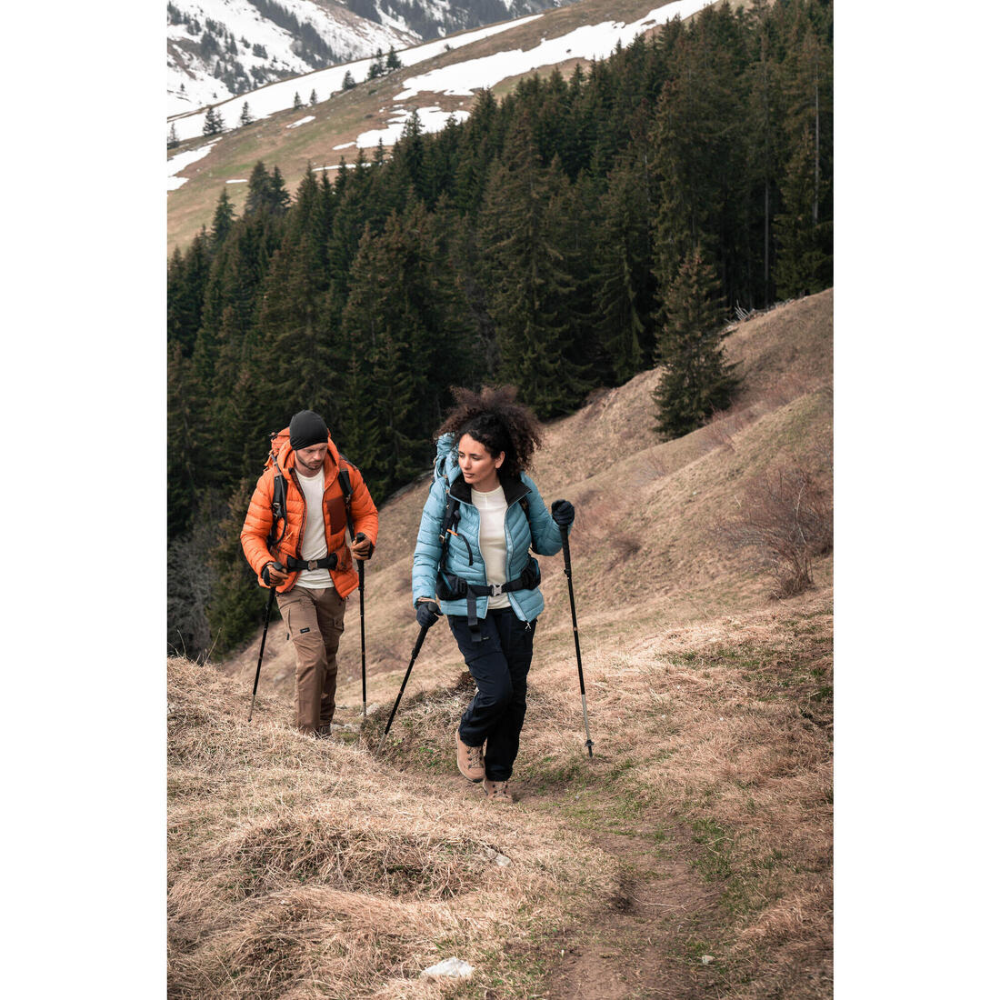 Women’s mountain trekking hooded down jacket MT500 -10°C — تصویر 7
