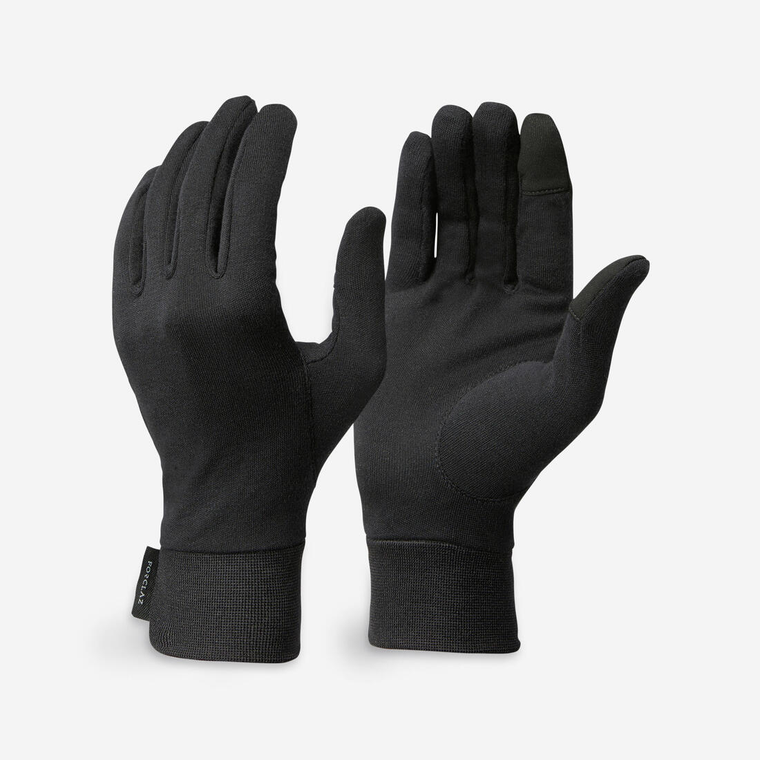 Adults’ trekking silk liner gloves, MT500 - Black — تصویر 1