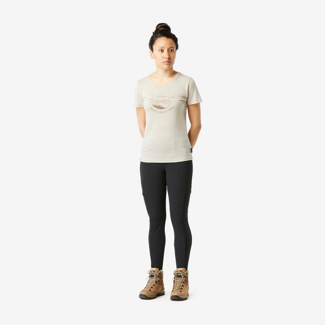 Women's Durable& Women's Travel Trekking Leggings-Travel 500 — تصویر 5