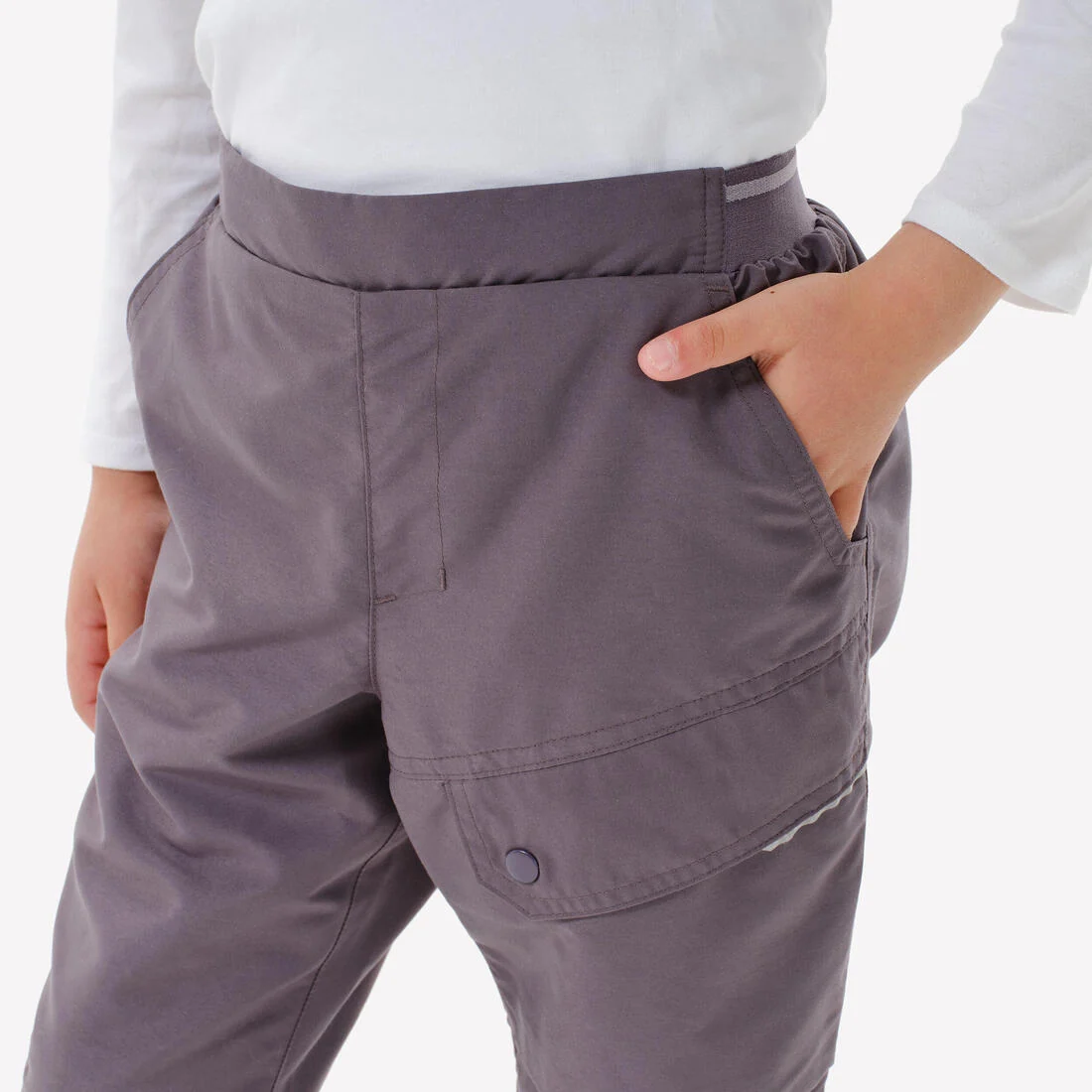 CHILDREN'S WARM WATER REPELLENT HIKING TROUSERS - SH100 X-WARM - AGE 2-6 — تصویر 8
