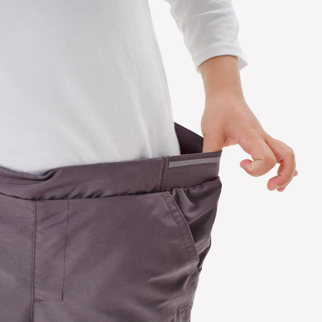 CHILDREN'S WARM WATER REPELLENT HIKING TROUSERS - SH100 X-WARM - AGE 2-6 — تصویر 5