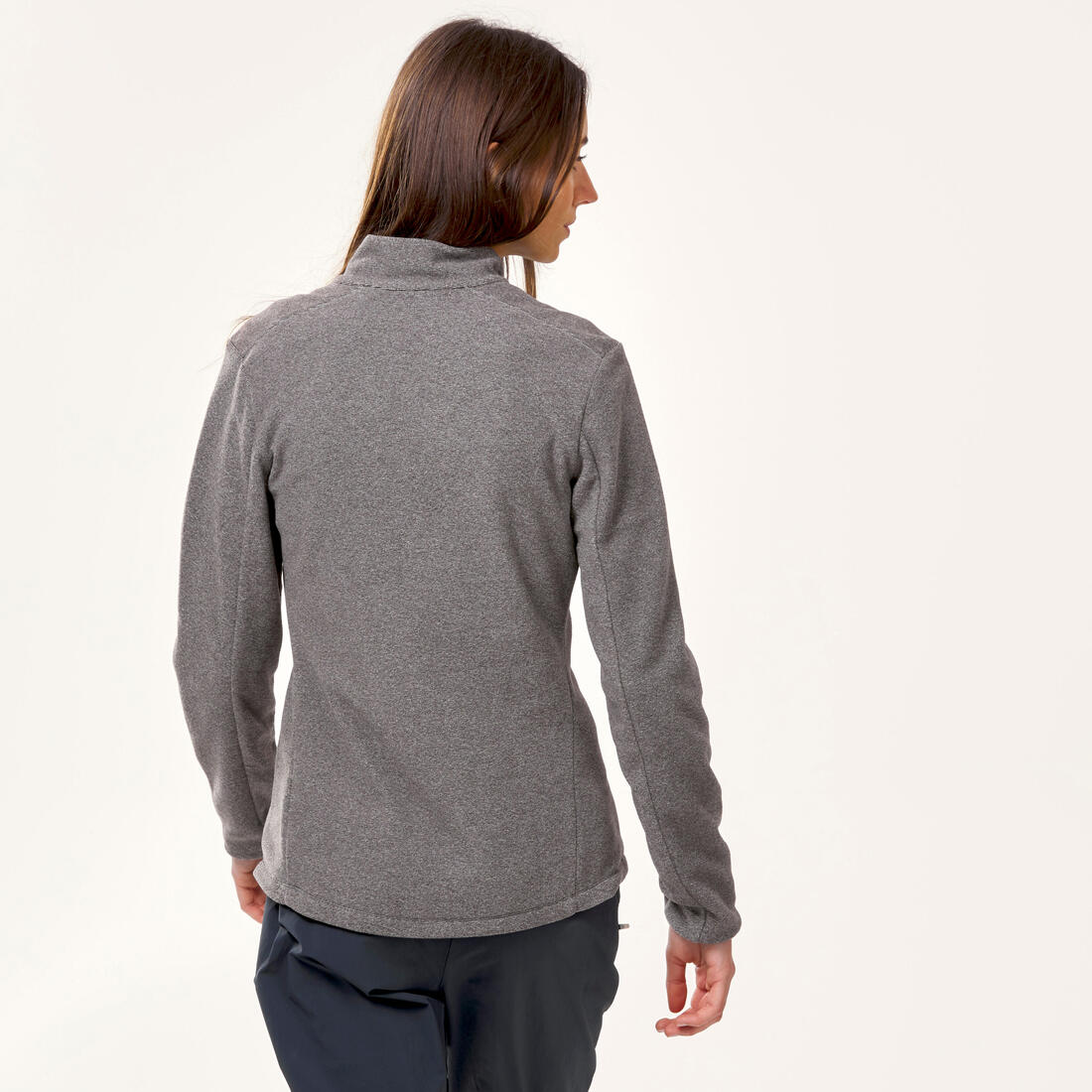Women's Mountain Hiking Fleece MH100 - Grey — تصویر 5