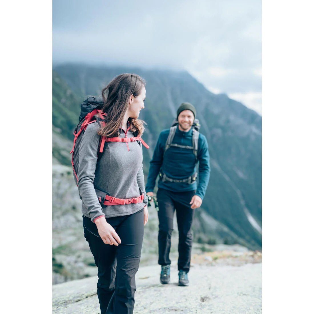 Women's Mountain Hiking Fleece MH100 - Grey — تصویر 8