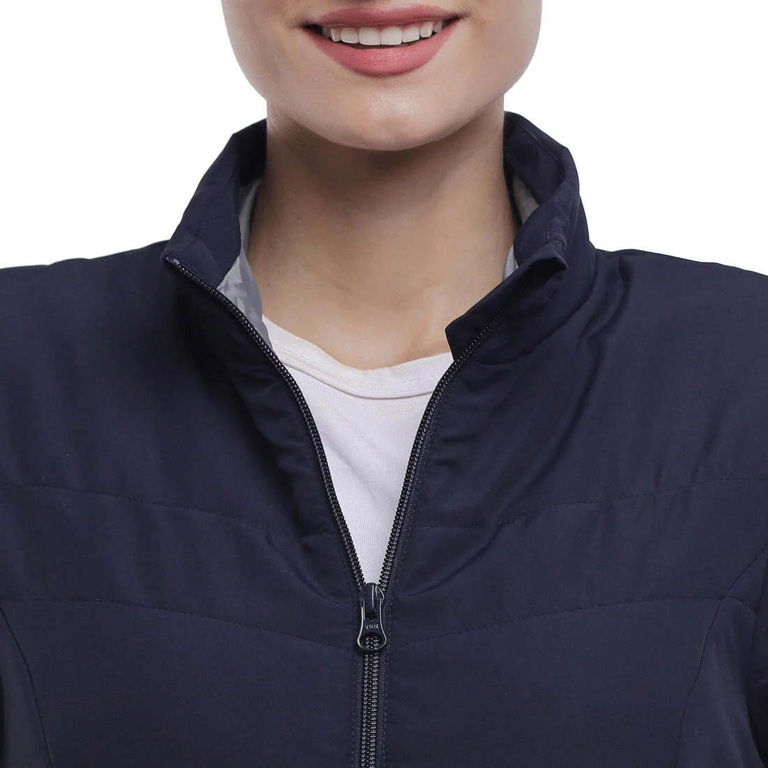 Women’s synthetic trekking down jacket MT50 5°C - Blue — تصویر 3