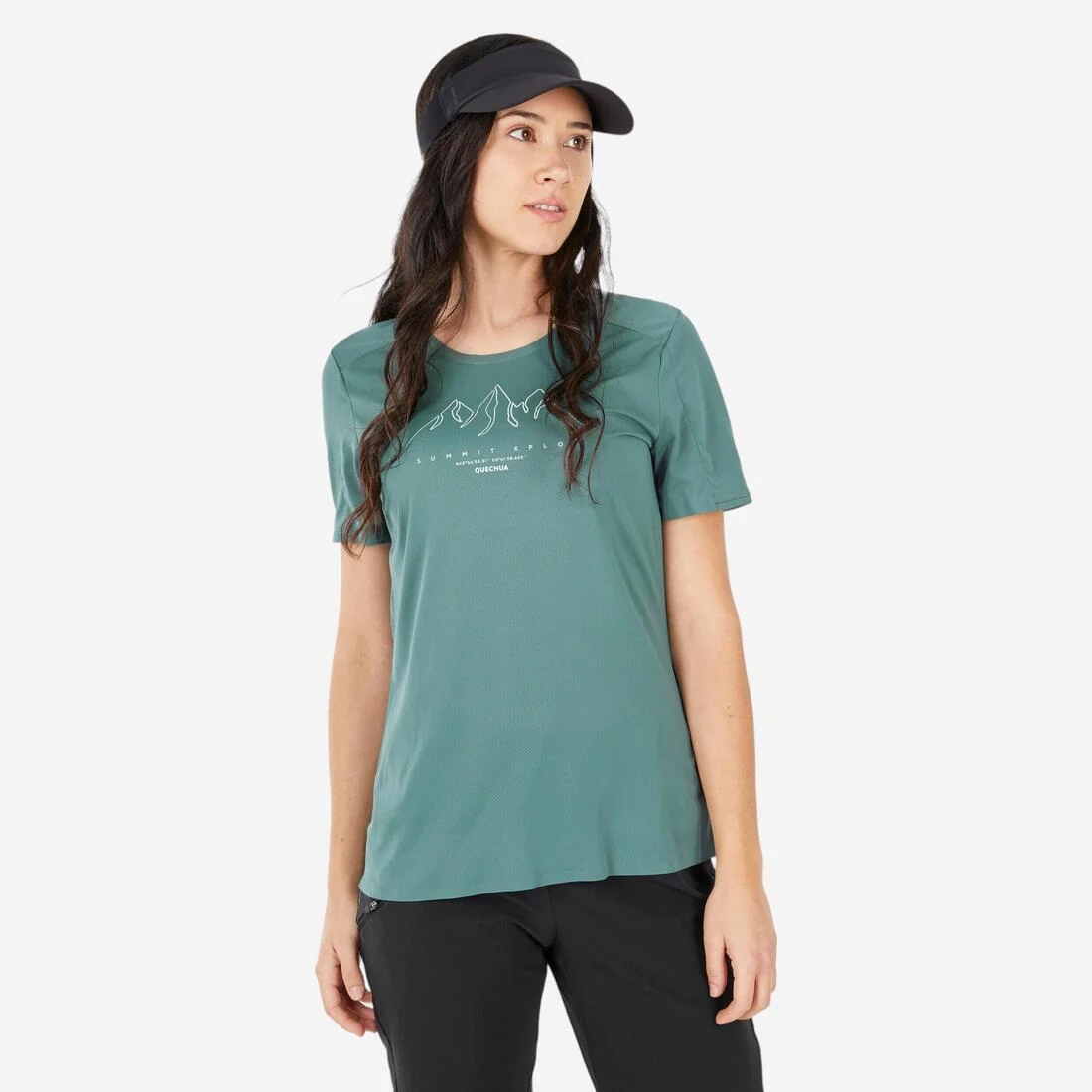Women’s short-sleeved hiking t-shirt, MH500 — تصویر 3