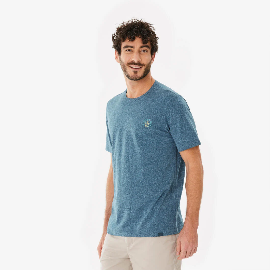 Men’s short-sleeved hiking t-shirt, NH100 — تصویر 3