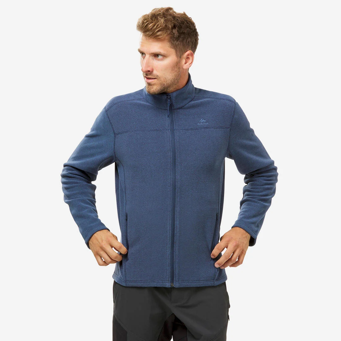 Men’s Mountain Hiking Fleece MH100 Full Zip — تصویر 1