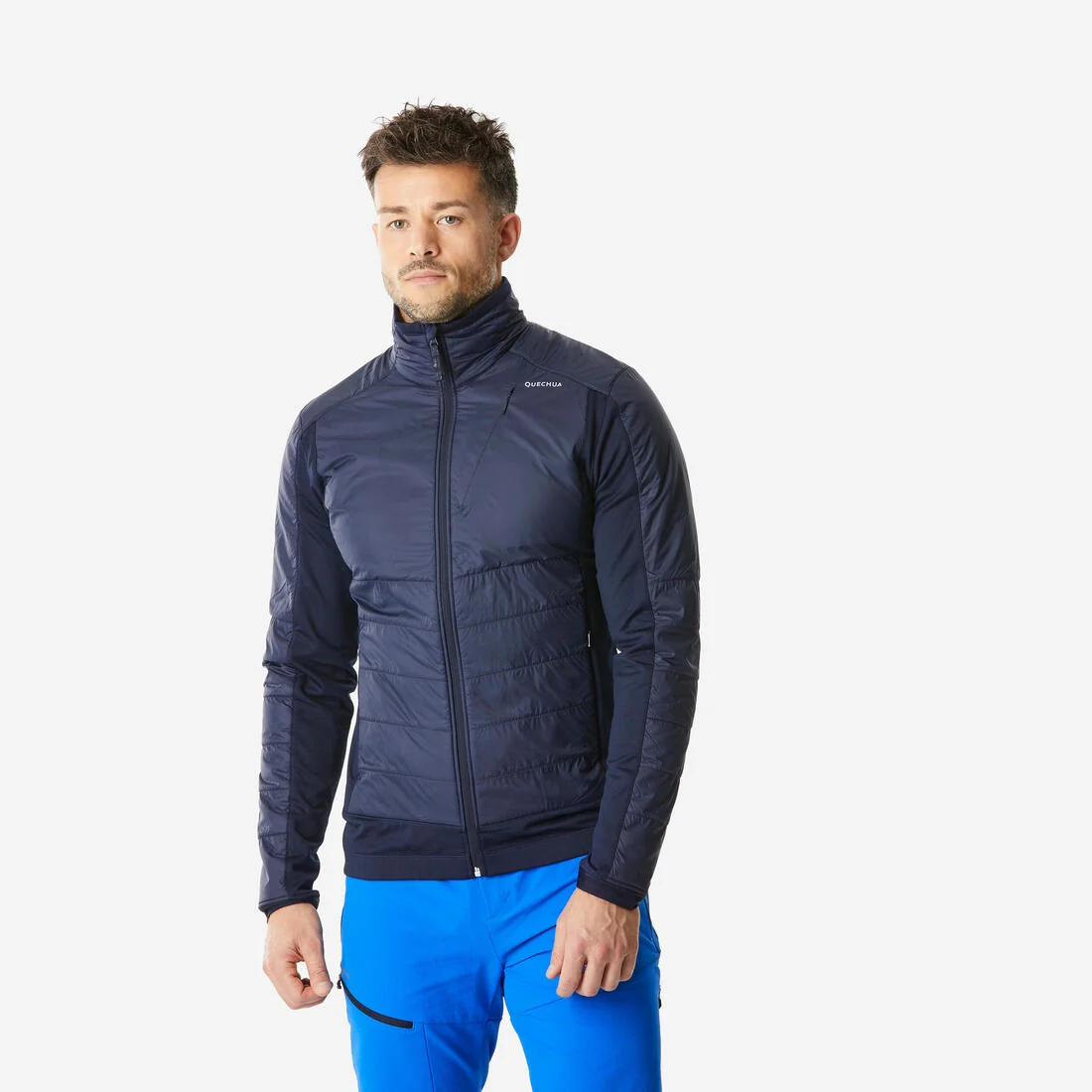 Men’s hybrid warm hiking fleece jacket MH900 Mountain — تصویر 1