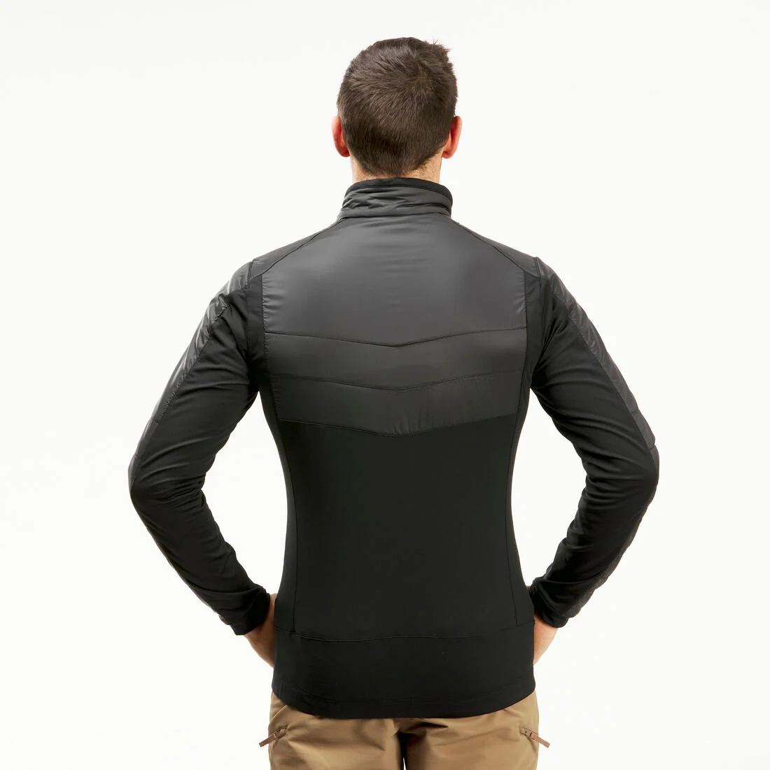 Men’s hybrid warm hiking fleece jacket MH900 Mountain — تصویر 5
