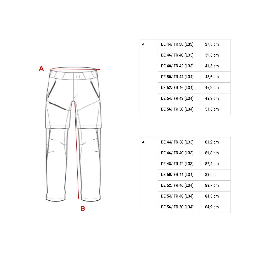 Men’s Modular Hiking Trousers, MH500 — تصویر 8