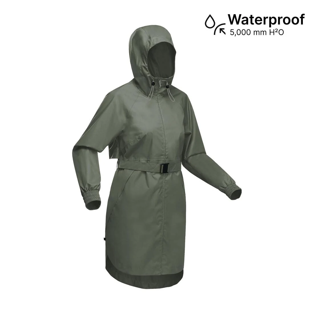 Women’s waterproof hiking jacket, Raincut Long — تصویر 6