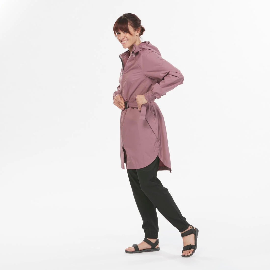 Women’s waterproof hiking jacket, Raincut Long — تصویر 8