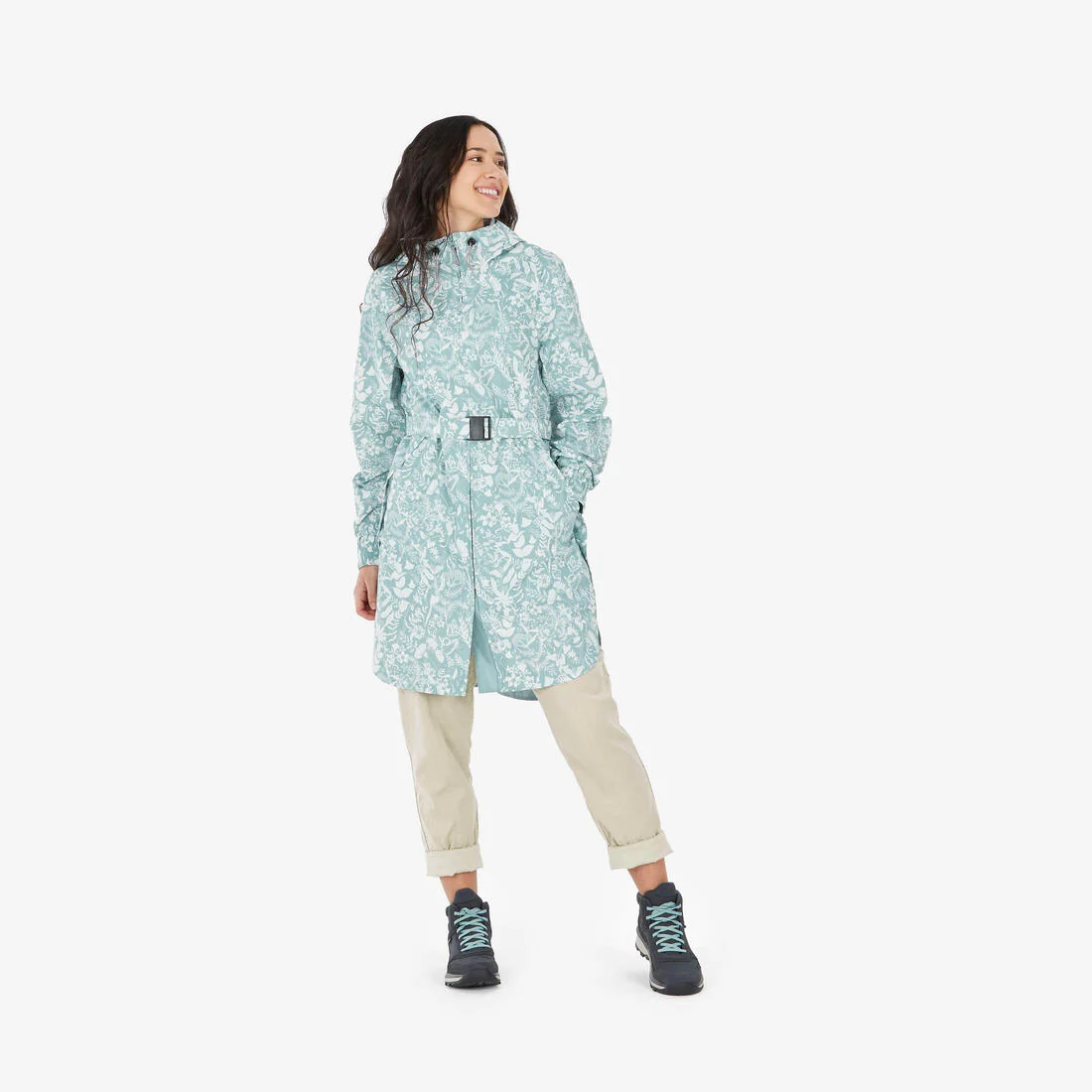 Women’s waterproof hiking jacket, Raincut Long — تصویر 5