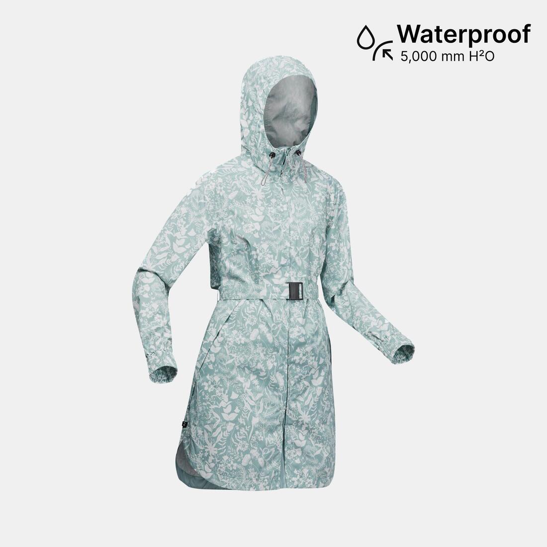 Women’s waterproof hiking jacket, Raincut Long — تصویر 7