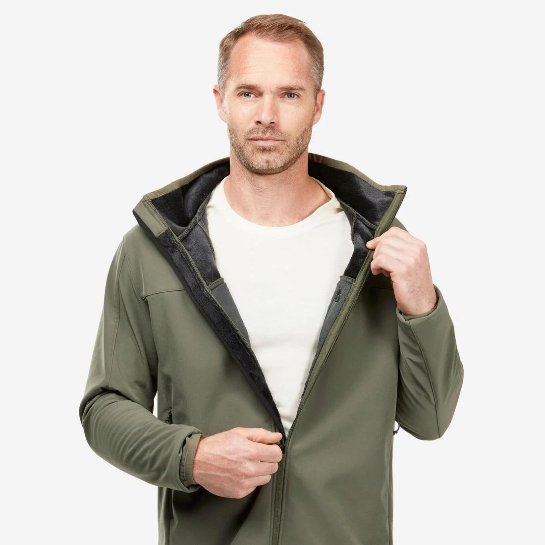Men’s windproof softshell trekking jacket MT100 — تصویر 1