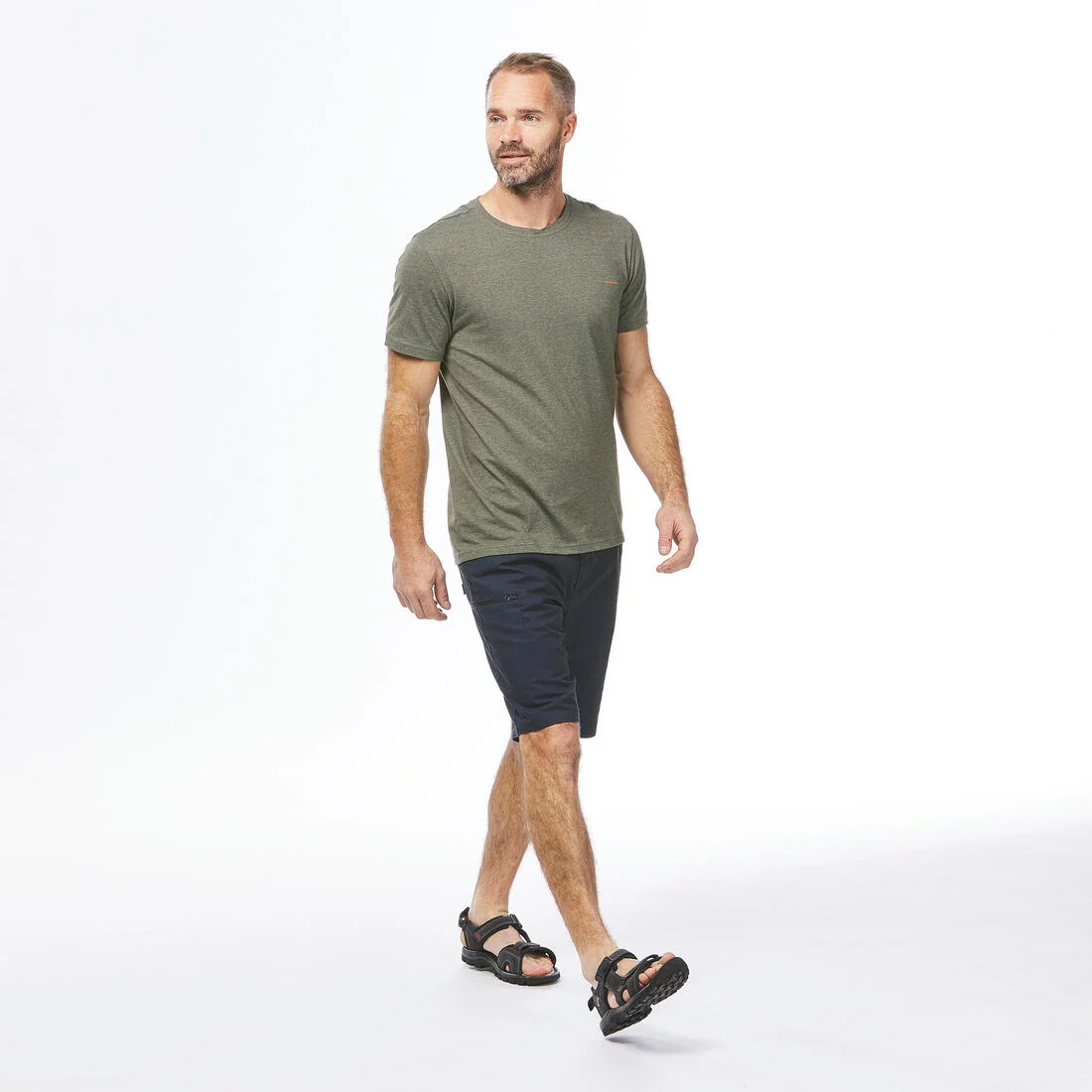 Comfortable men’s short-sleeved hiking T-shirt, NH500 Fresh — تصویر 4
