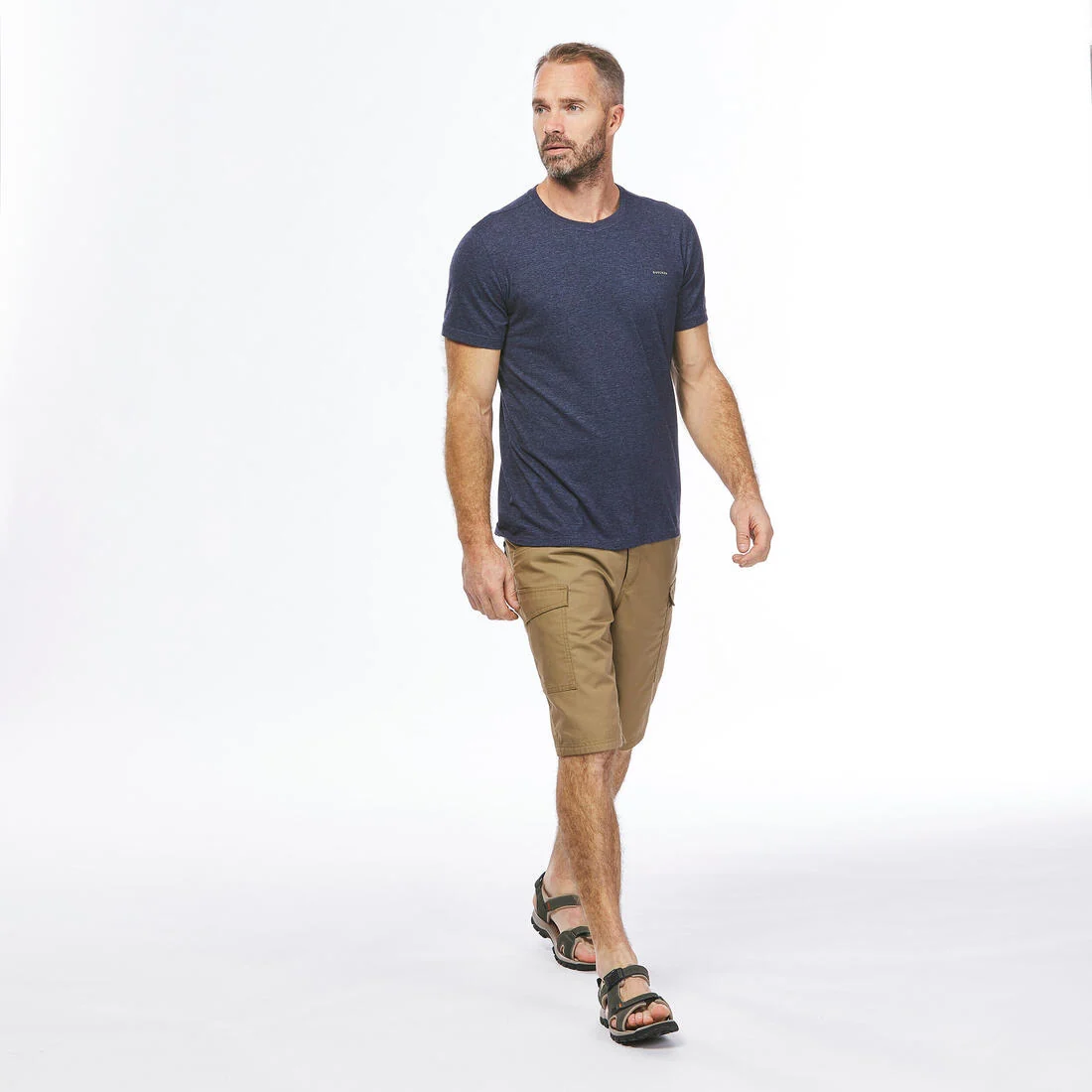 Comfortable men’s short-sleeved hiking T-shirt, NH500 Fresh — تصویر 3
