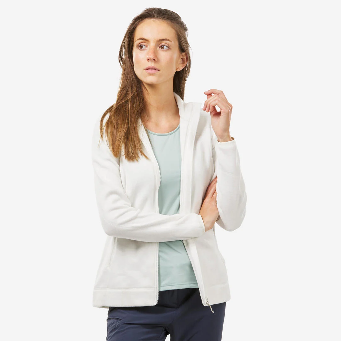 Women’s Mountain Walking Full-zip Fleece MH100 — تصویر 2