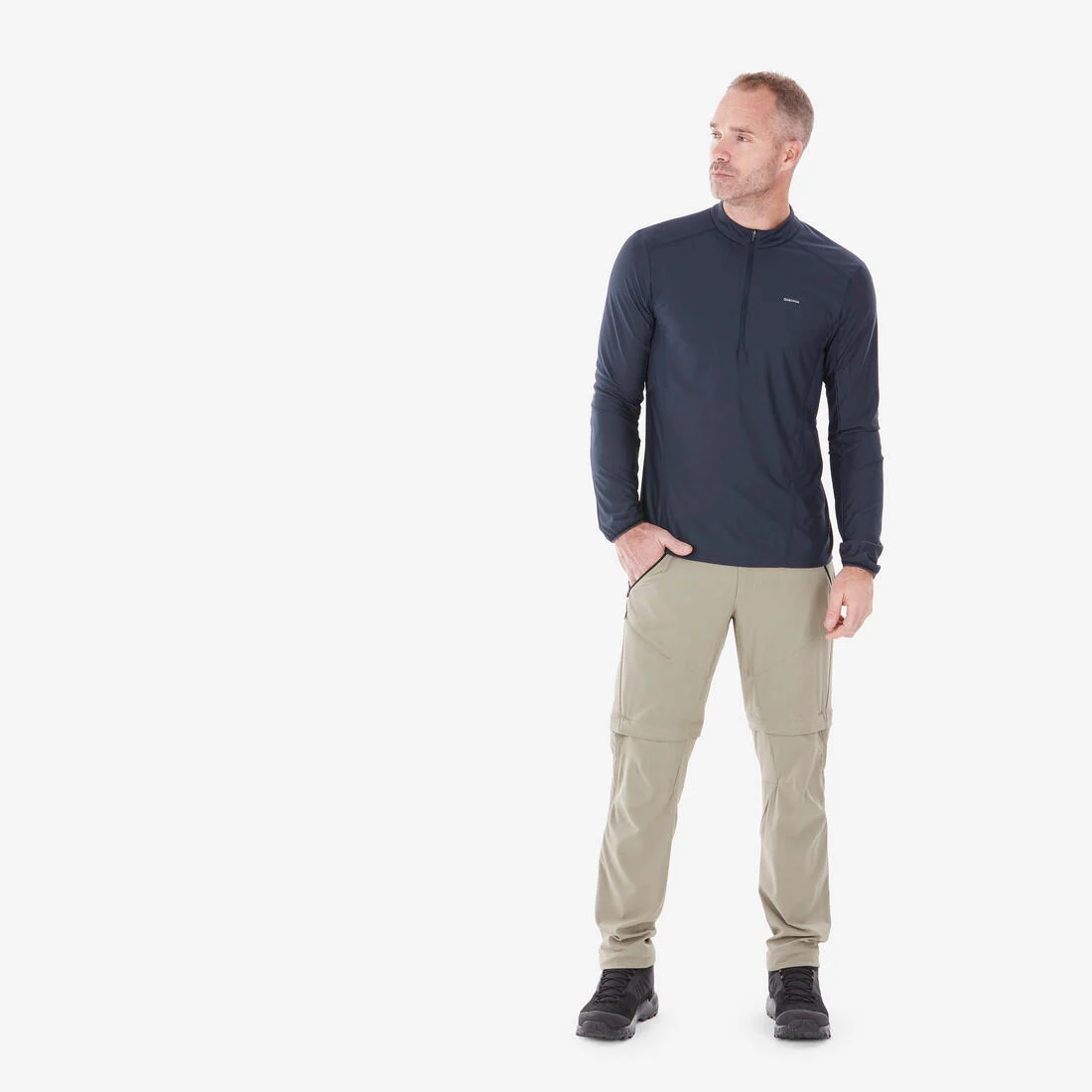 Men's Long-Sleeved Mountain Walking T-Shirt - MH500 — تصویر 3