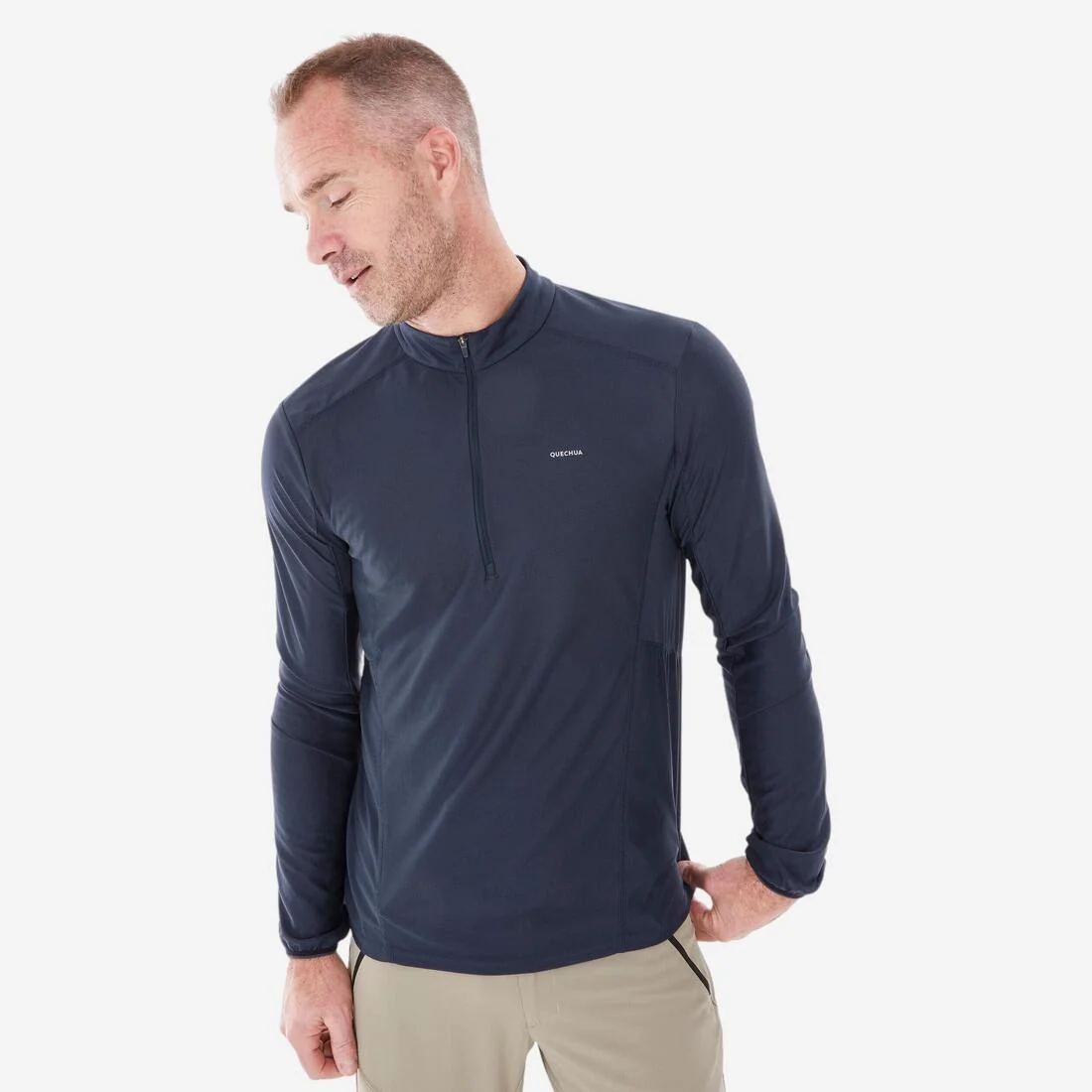 Men's Long-Sleeved Mountain Walking T-Shirt - MH500 — تصویر 2