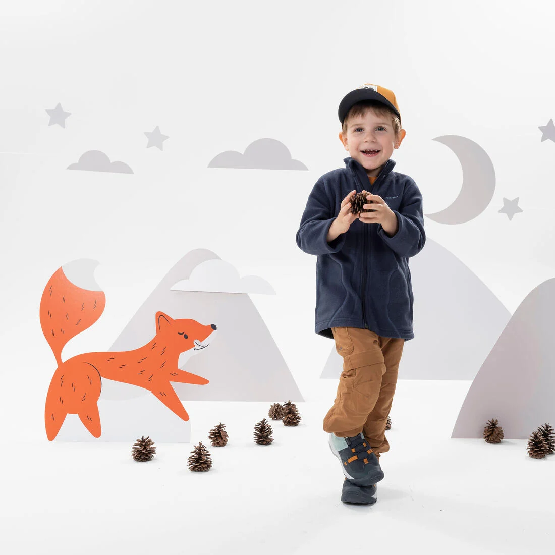Kids’ fleece hiking jacket MH100 Zip - 2-6 years — تصویر 4