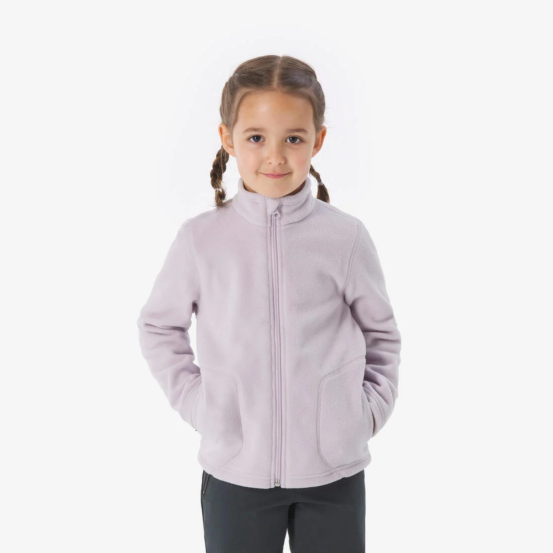 Kids’ fleece hiking jacket MH100 Zip - 2-6 years — تصویر 3