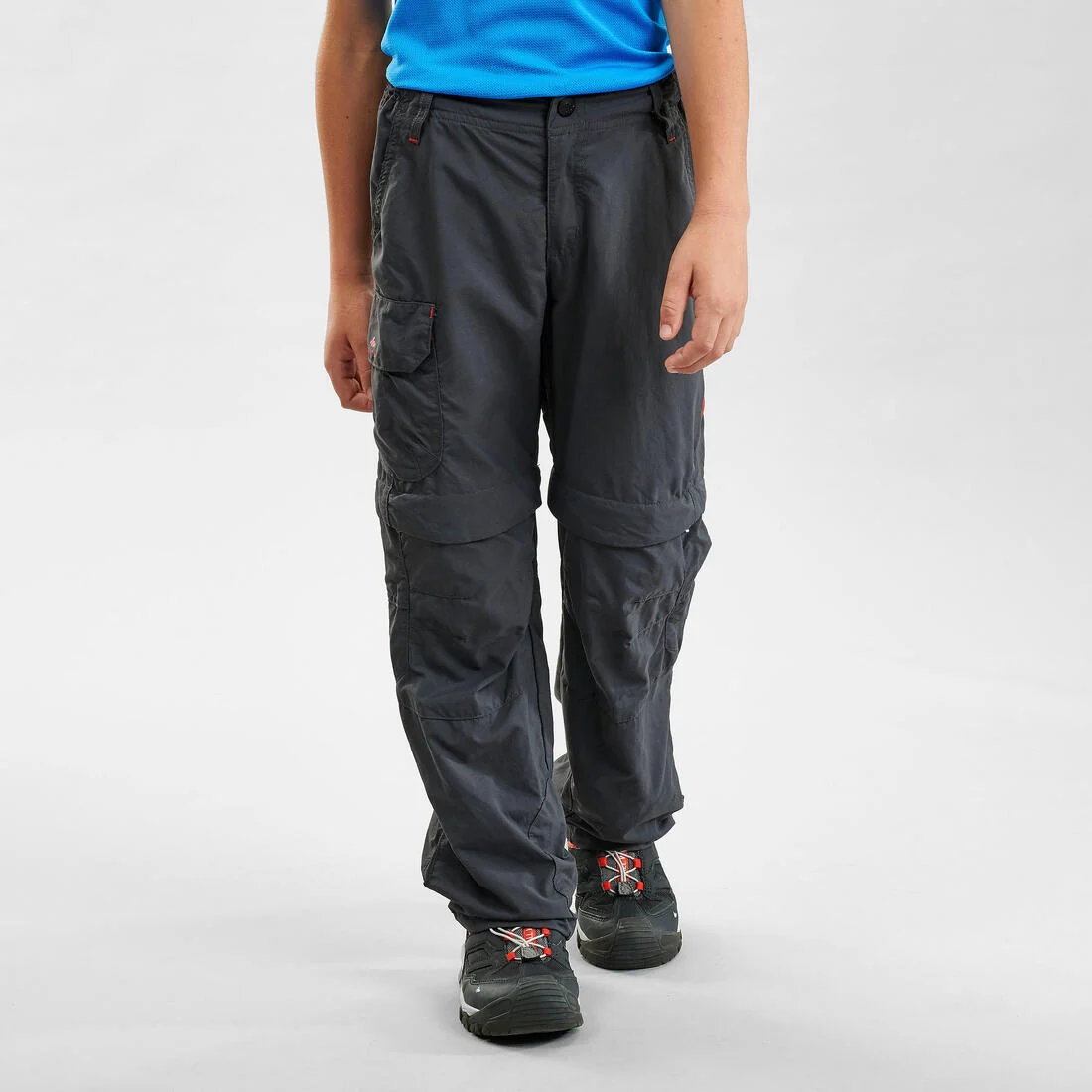 Kids’ convertible hiking trousers, 7-15 years, MH500 - Black — تصویر 3