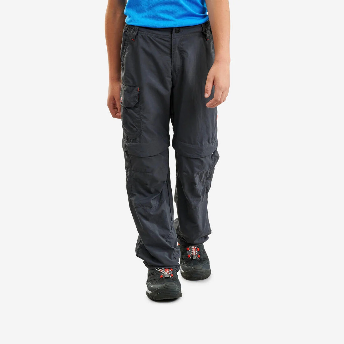 Kids’ convertible hiking trousers, 7-15 years, MH500 - Black — تصویر 1