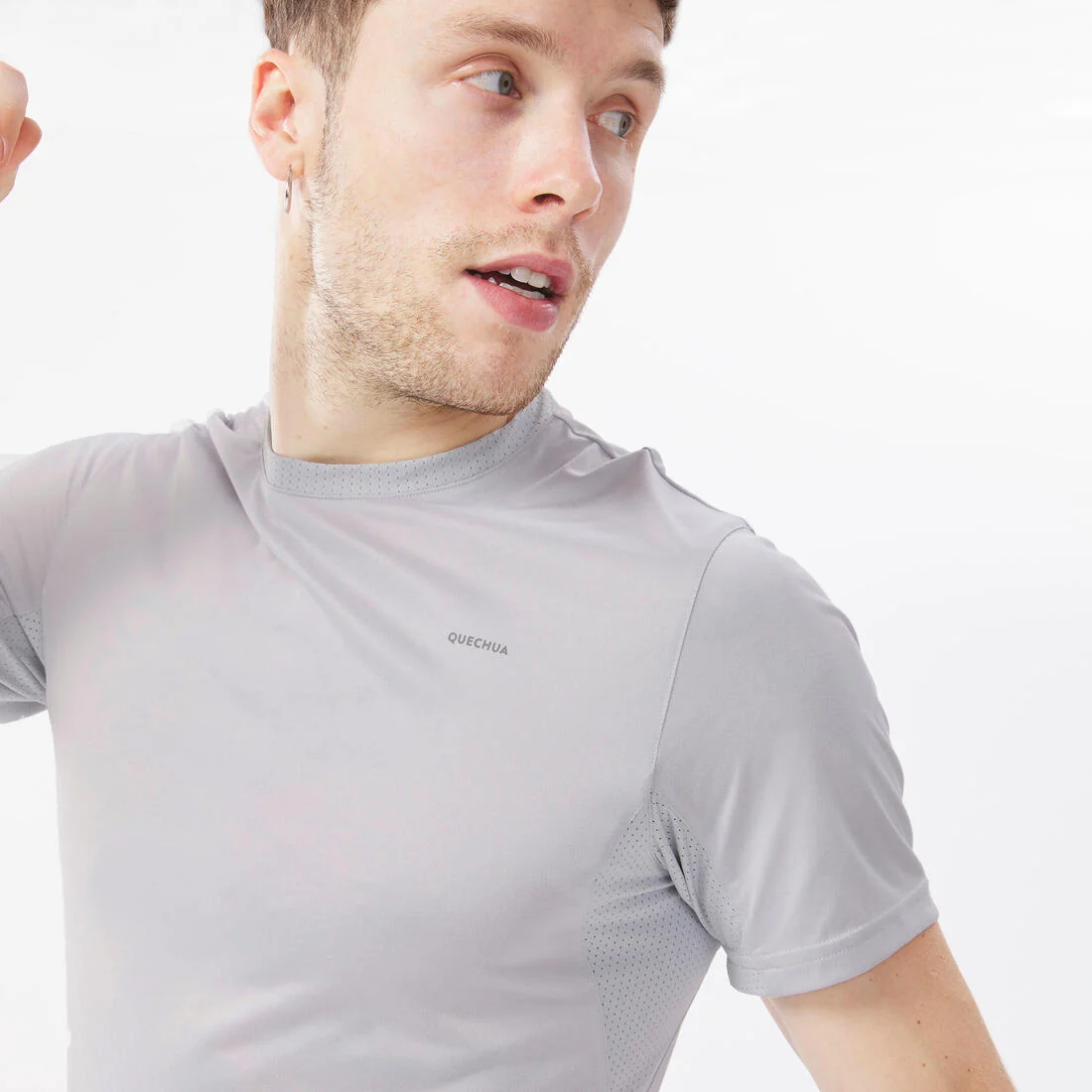 Men's Hiking Synthetic Short-Sleeved T-Shirt MH100 — تصویر 8