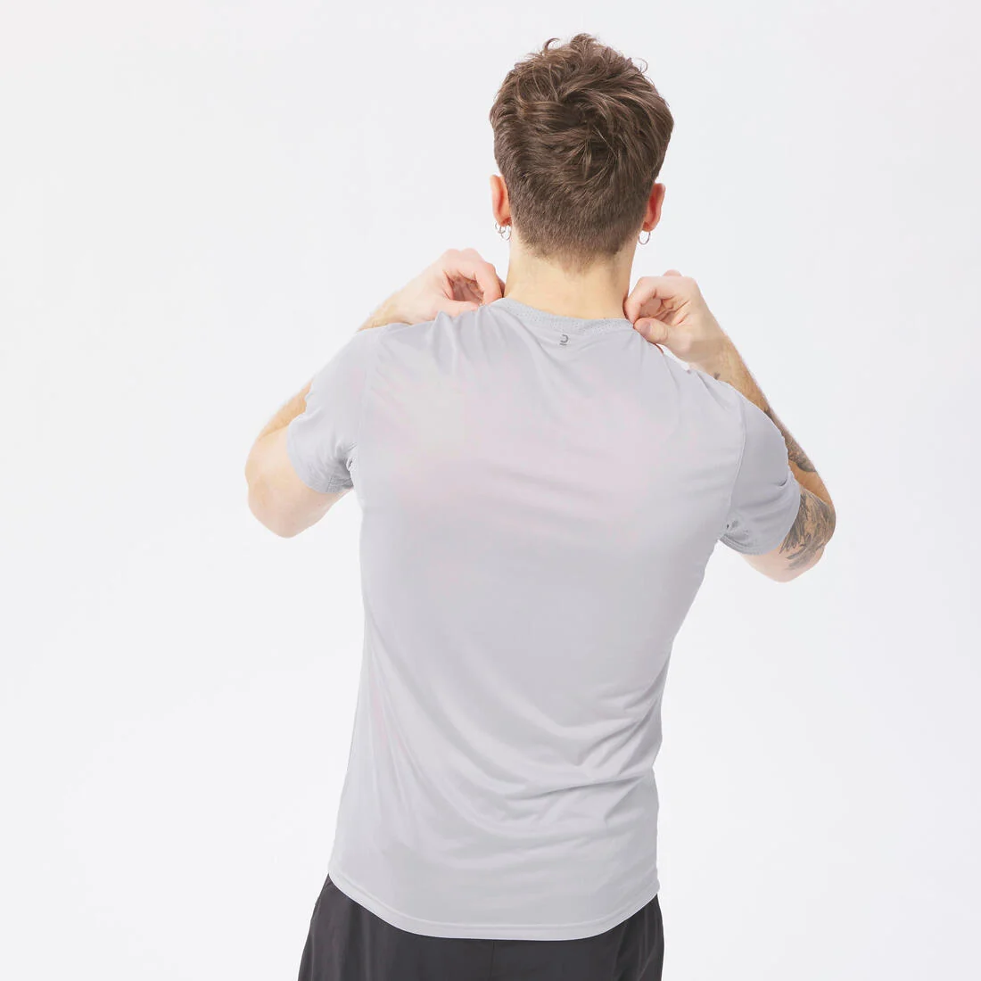 Men's Hiking Synthetic Short-Sleeved T-Shirt MH100 — تصویر 5