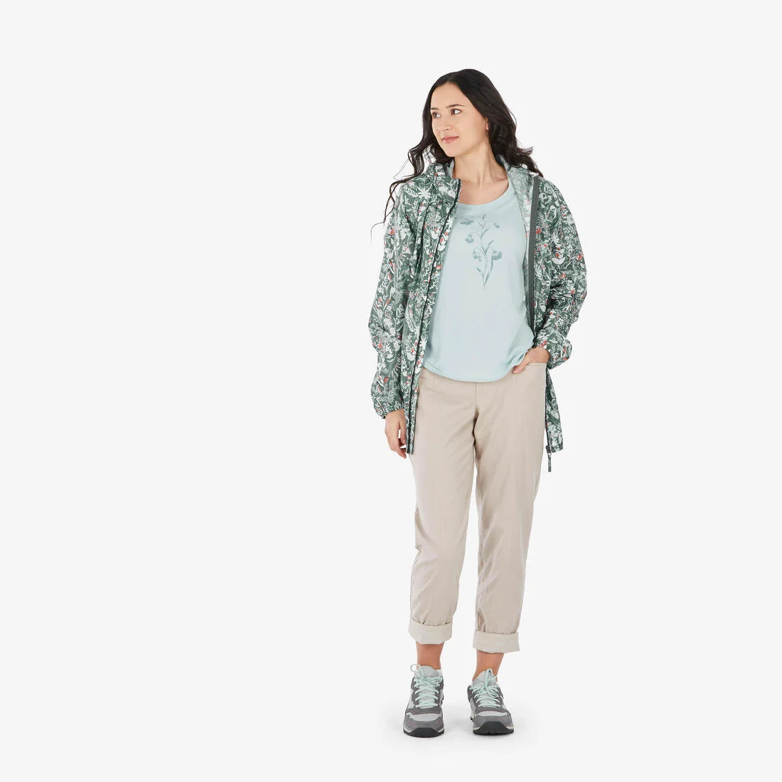 Women’s windproof and water-repellent hiking jacket, Raincut Full Zip — تصویر 3