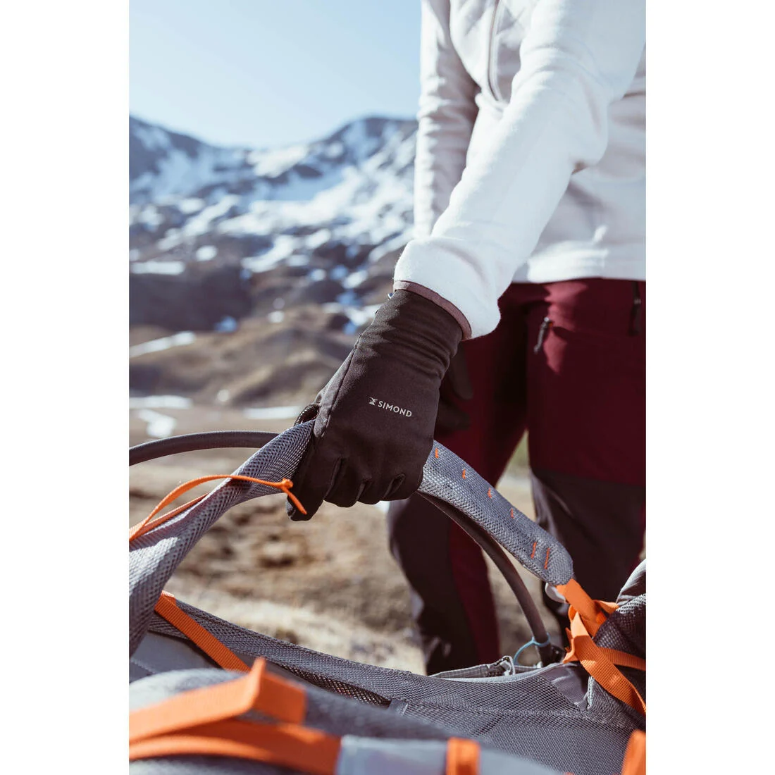 Mountain trekking tactile stretch gloves - MT500 - black — تصویر 2