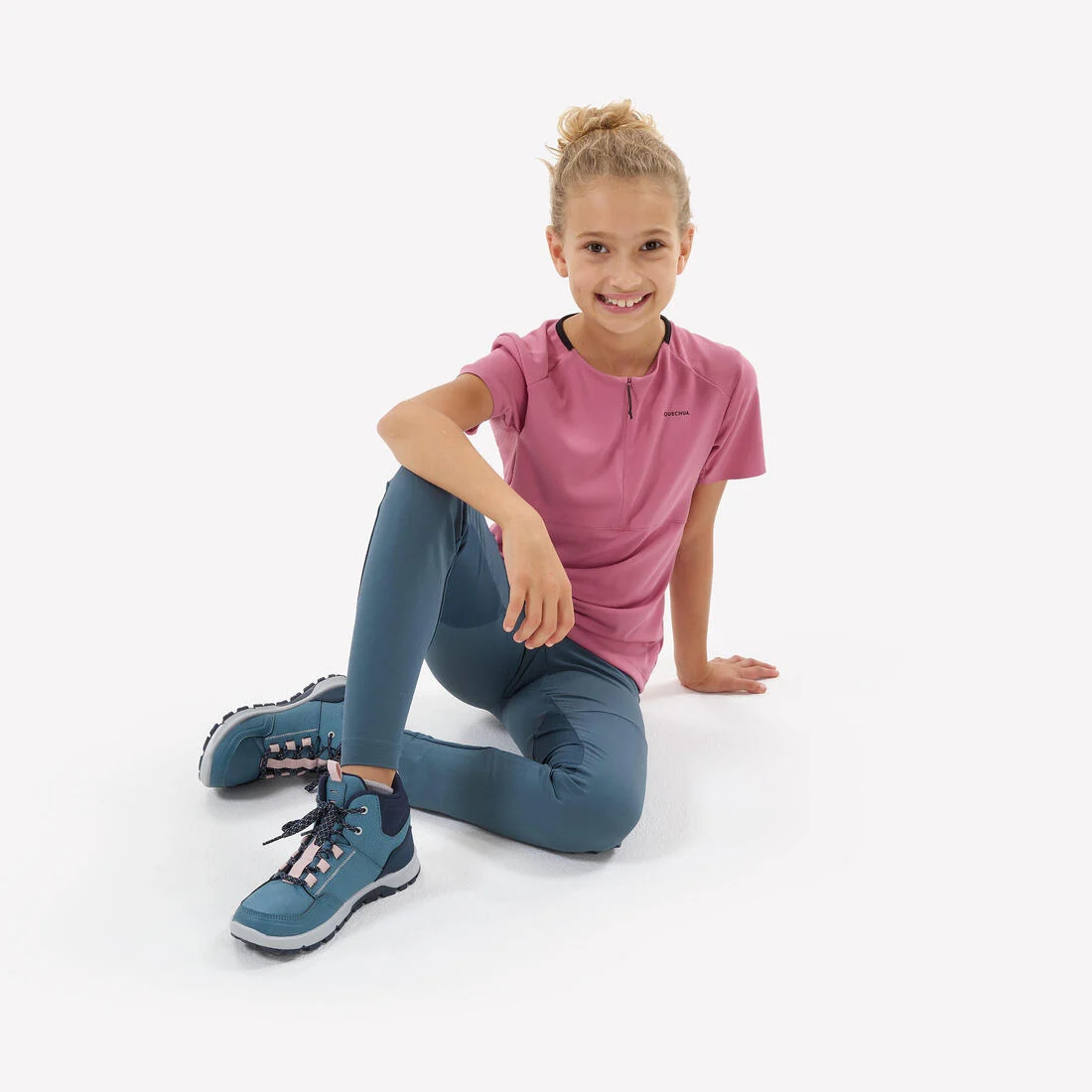 Kids’ hiking leggings, 7-15 years, MH500 - Blue — تصویر 8
