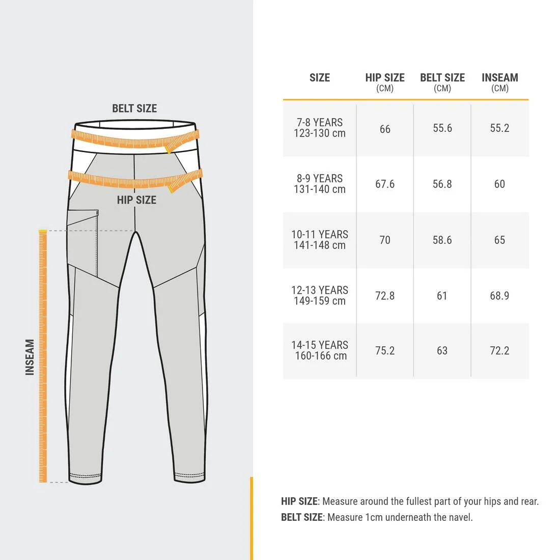 Kids’ hiking leggings, 7-15 years, MH500 - Blue — تصویر 6
