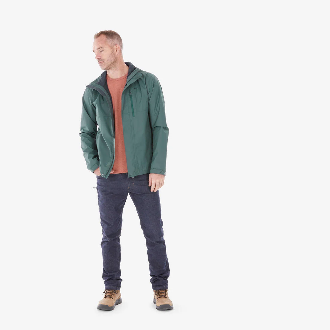 Men’s waterproof hiking jacket, NH500 — تصویر 7
