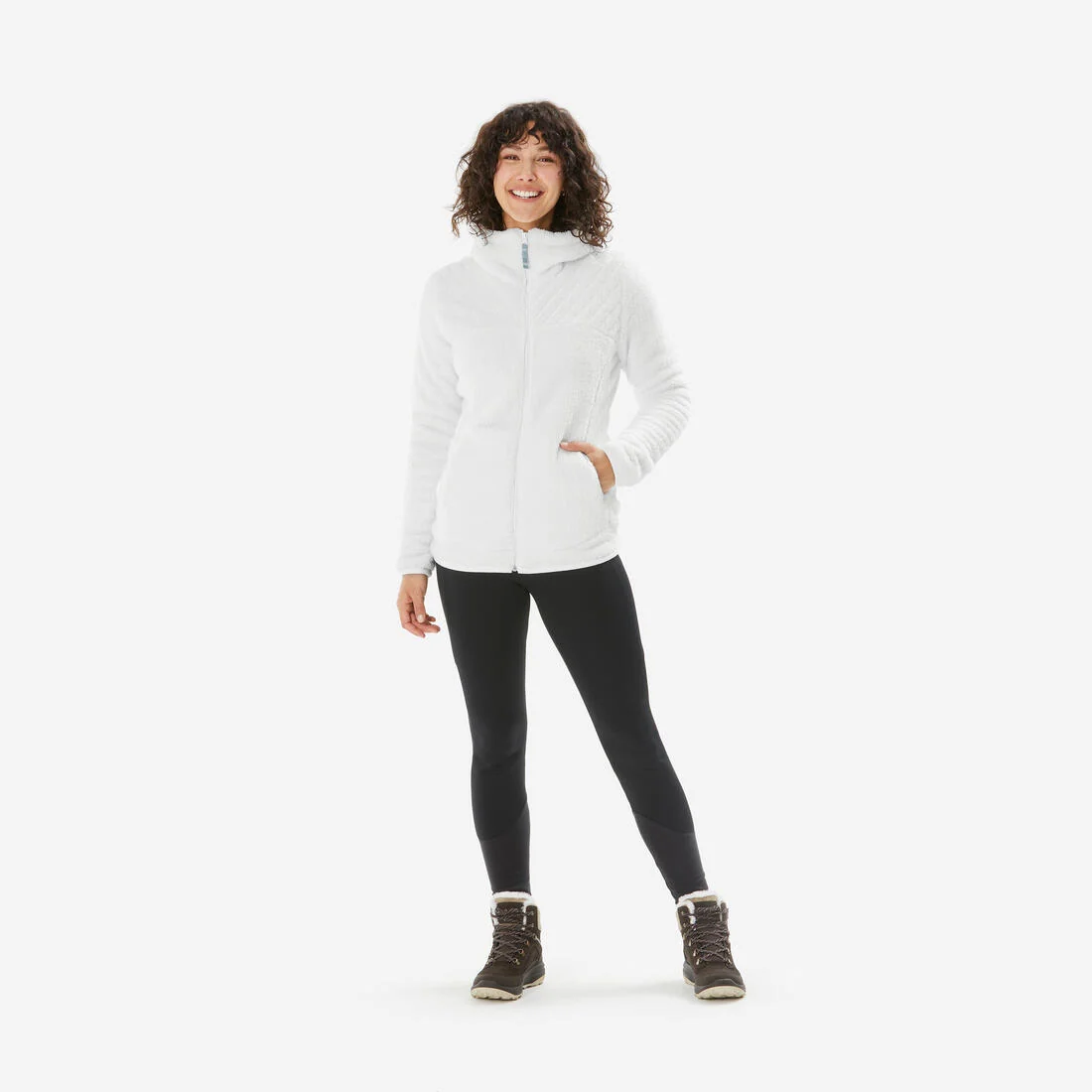 Women’s Warm Hiking Fleece Jacket NH500 — تصویر 3