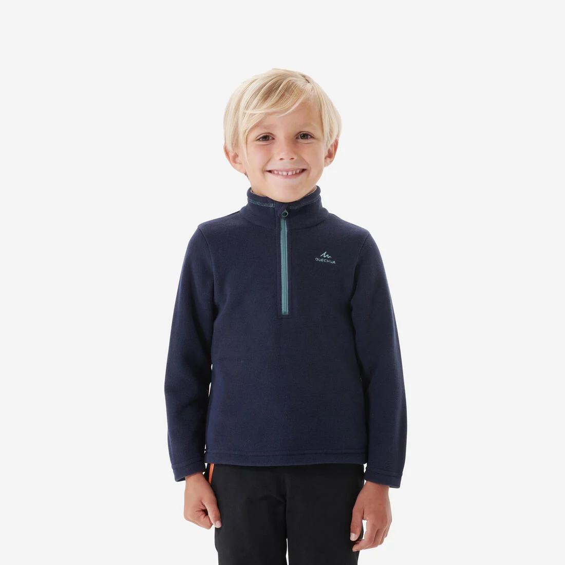 Kids’ hiking fleece jacket - 2-6 years - MH100 - Half Zip — تصویر 2