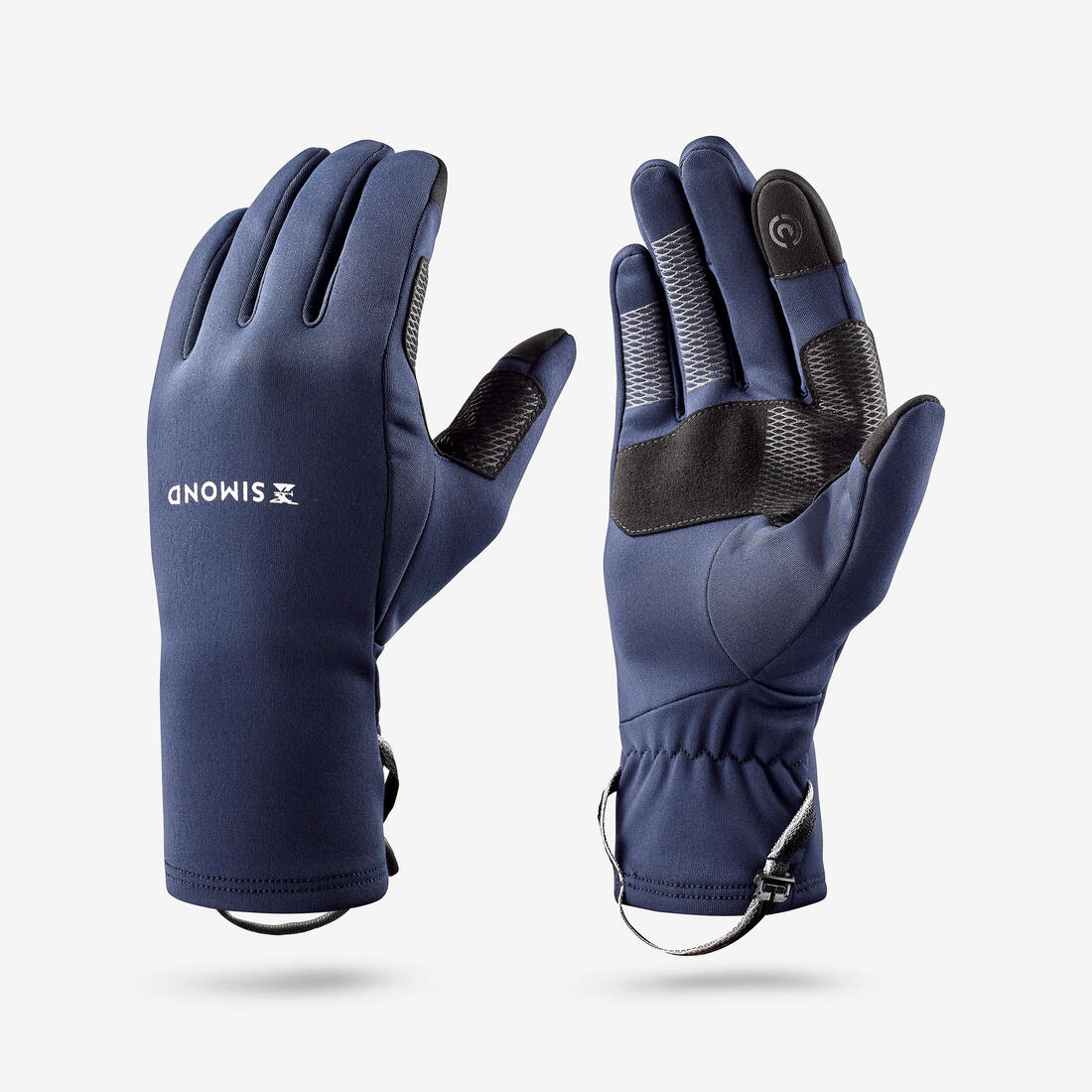 Adults’ trekking tactile stretch gloves, MT500 — تصویر 1