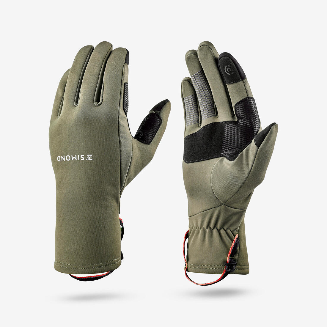 Adults’ trekking tactile stretch gloves, MT500 — تصویر 2