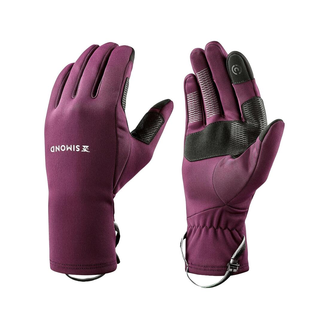 Adults’ trekking tactile stretch gloves, MT500 — تصویر 3