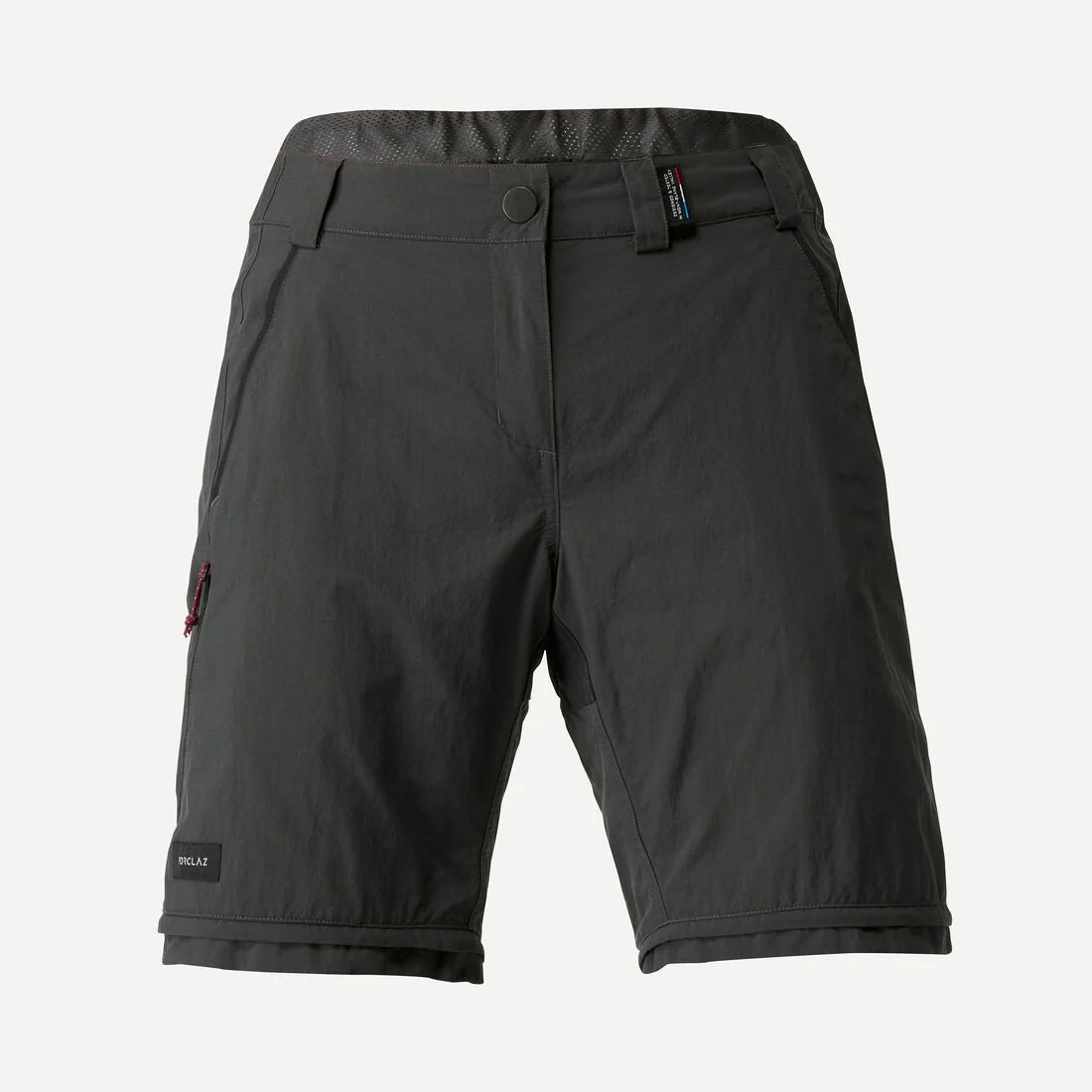 Women's Mountain Trekking 2-in-1 Zip-Off Trousers MT100 - grey — تصویر 3