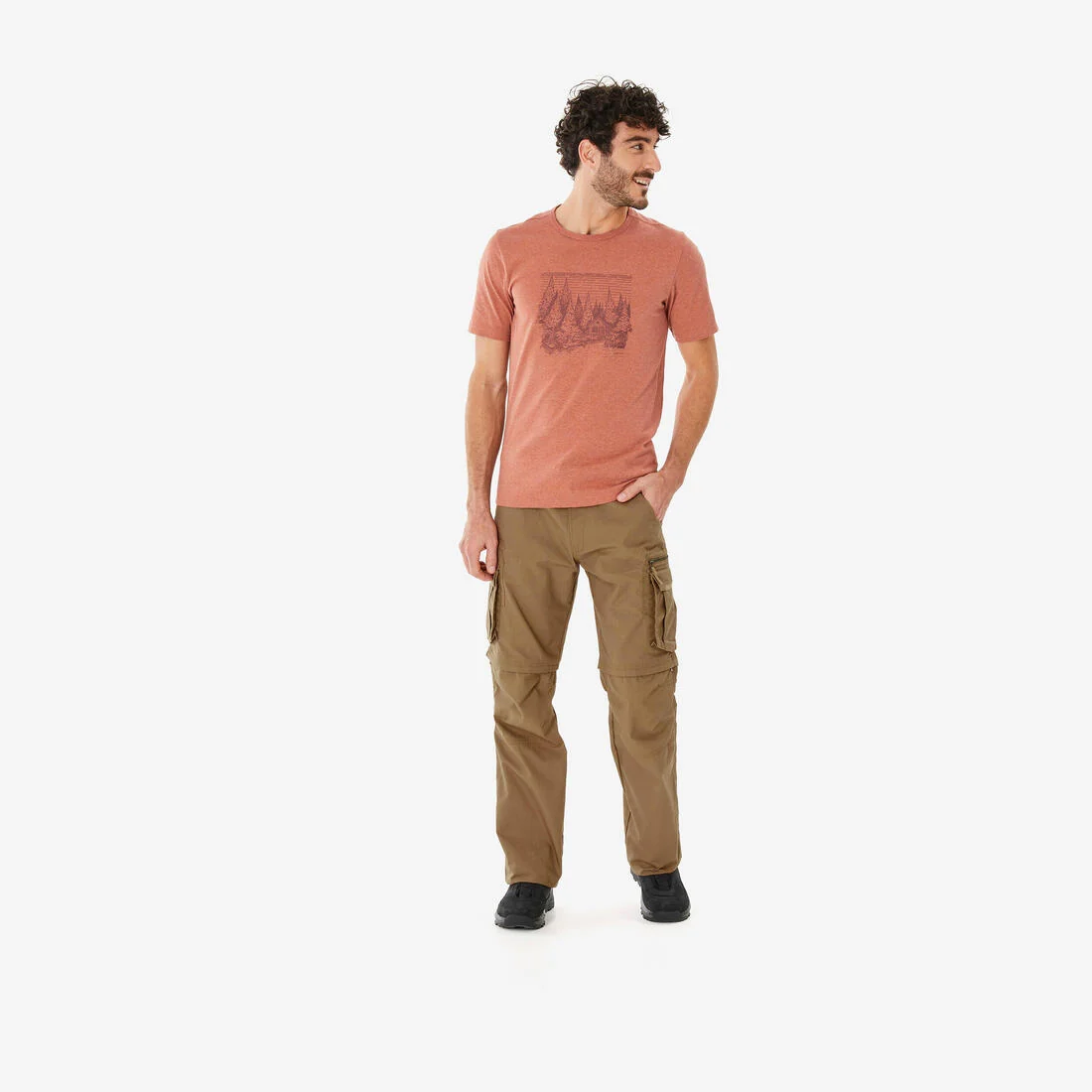 Men’s modular hiking cargo trousers, TRAVEL 500 Modul — تصویر 3