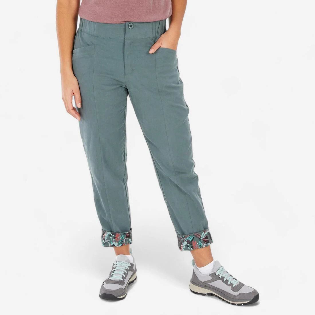Women's linen hiking trousers NH500 — تصویر 2