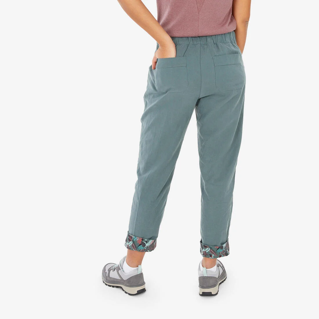 Women's linen hiking trousers NH500 — تصویر 6