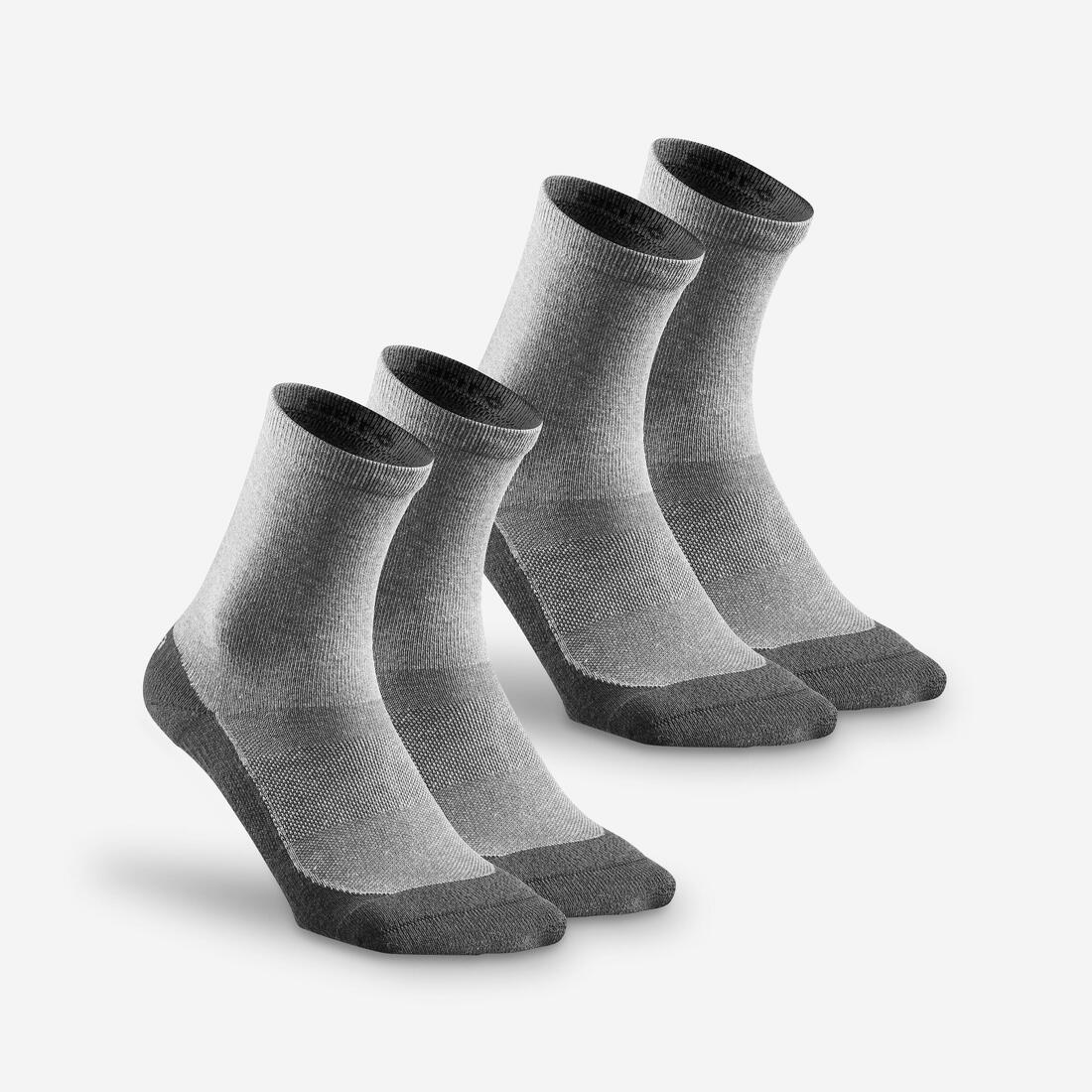 Adult high hiking socks (2 pairs) Hike 50 - Grey — تصویر 1