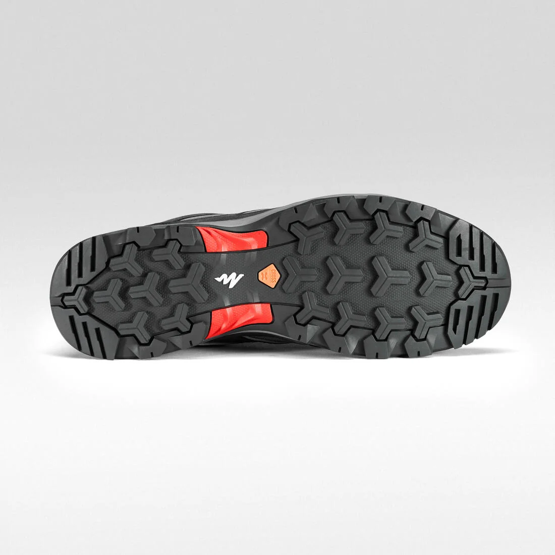 Men’s waterproof mountain hiking boots, MH100 - Grey / Red — تصویر 5